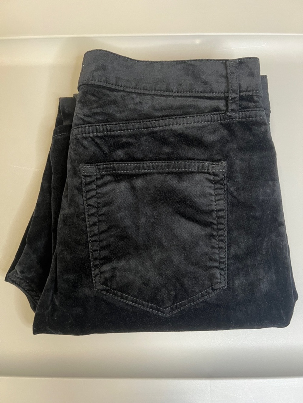 Loft Velvet Skinny Pants Black Size 31/12
